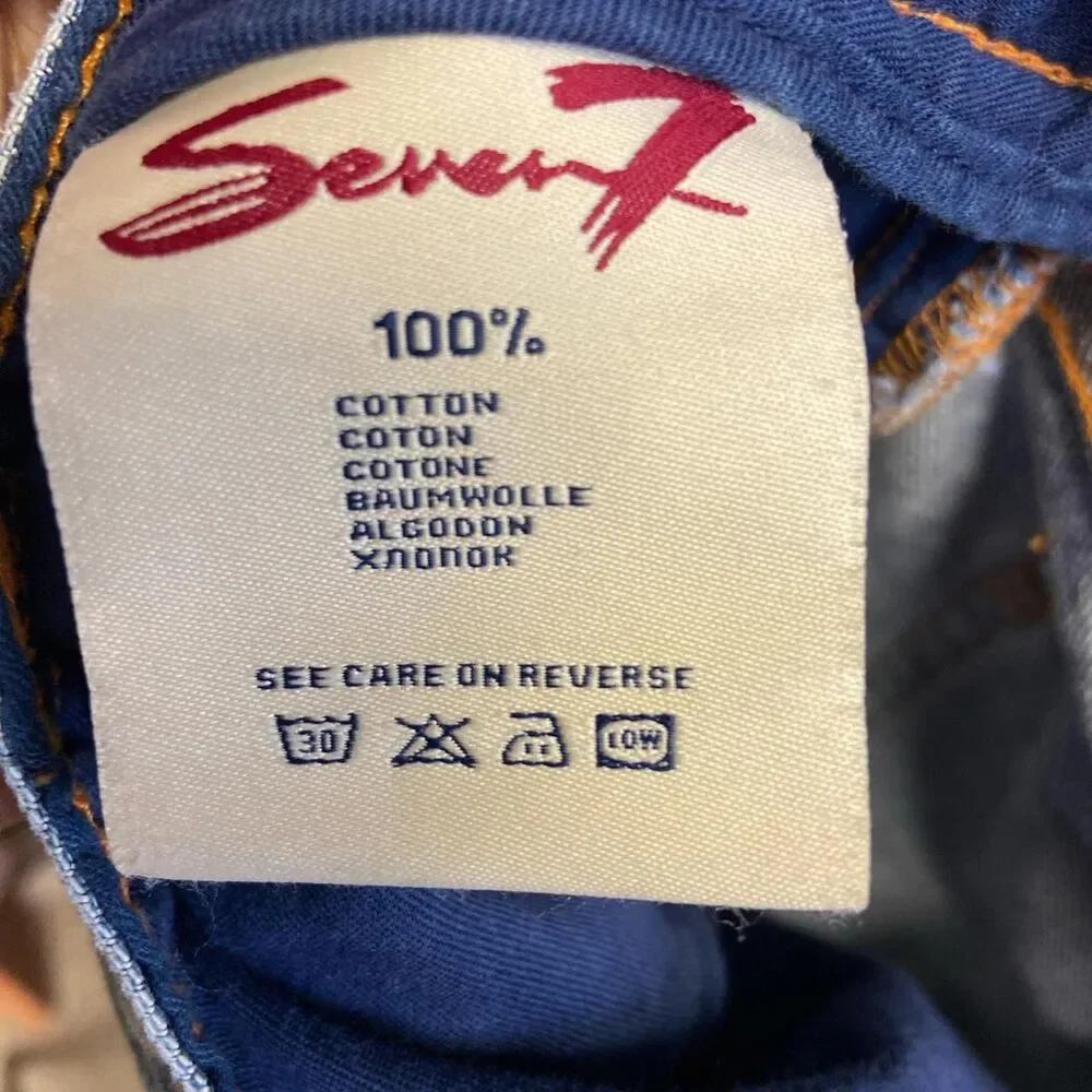 Seven7 premium distressed blue jeans size 36